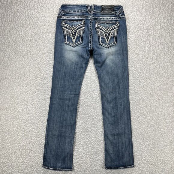 Vigoss Jeans Women’s 28x32 Blue New York Boot Cut Low Rise Embroidered - Picture 5 of 16